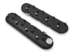 LS Valve Covers Satin Black Textured Finish Standard Height LS Valve Covers W/ Coil Mounting Posts, Cast Aluminum Satin Black Textured Finish Holley