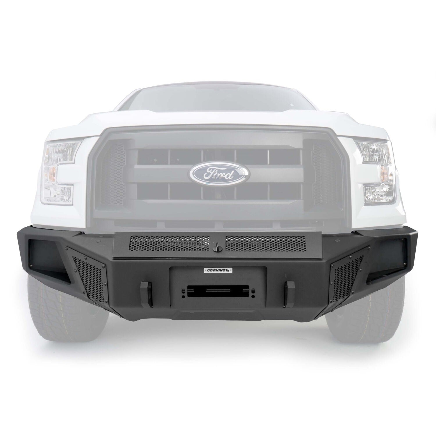 BR5.5 Winch Ready Front BR Bumper for Ford F 150 Textured Black 2018-2020 Ford F-150 Go Rhino