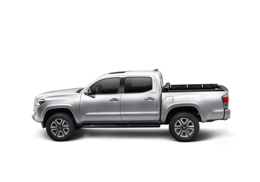 TruXport Tonneau Cover Black 2014-2021 Toyota Tundra 6 Foot 6 Inch Bed with Deck Rail System Truxedo