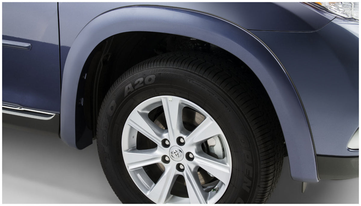 OE Style Fender Flares Black Smooth Finish 4-Piece Set For 2011-2013 Highlander Husky Liners