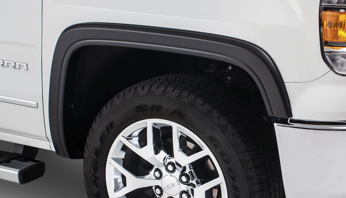 OE Style Fender Flares Black Smooth Finish 4-Piece Set For 2016-2018 Sierra 1500 Husky Liners