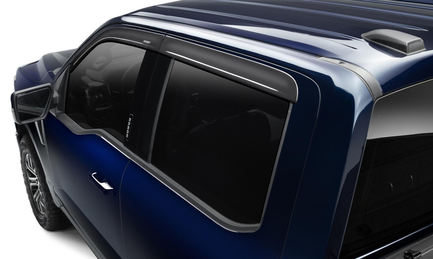 Low Profile Ventvisor Deflector Smoke Outside Mount 4 Piece For 2022-2025 Tundra Extended Cab Husky Liners