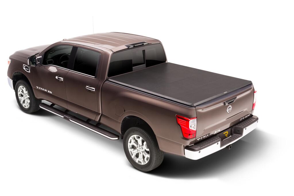 TruXport Tonneau Cover Black 2016-2024 Nissan Titan 5 Foot 7 Inch Bed with Utili-Track System Truxedo