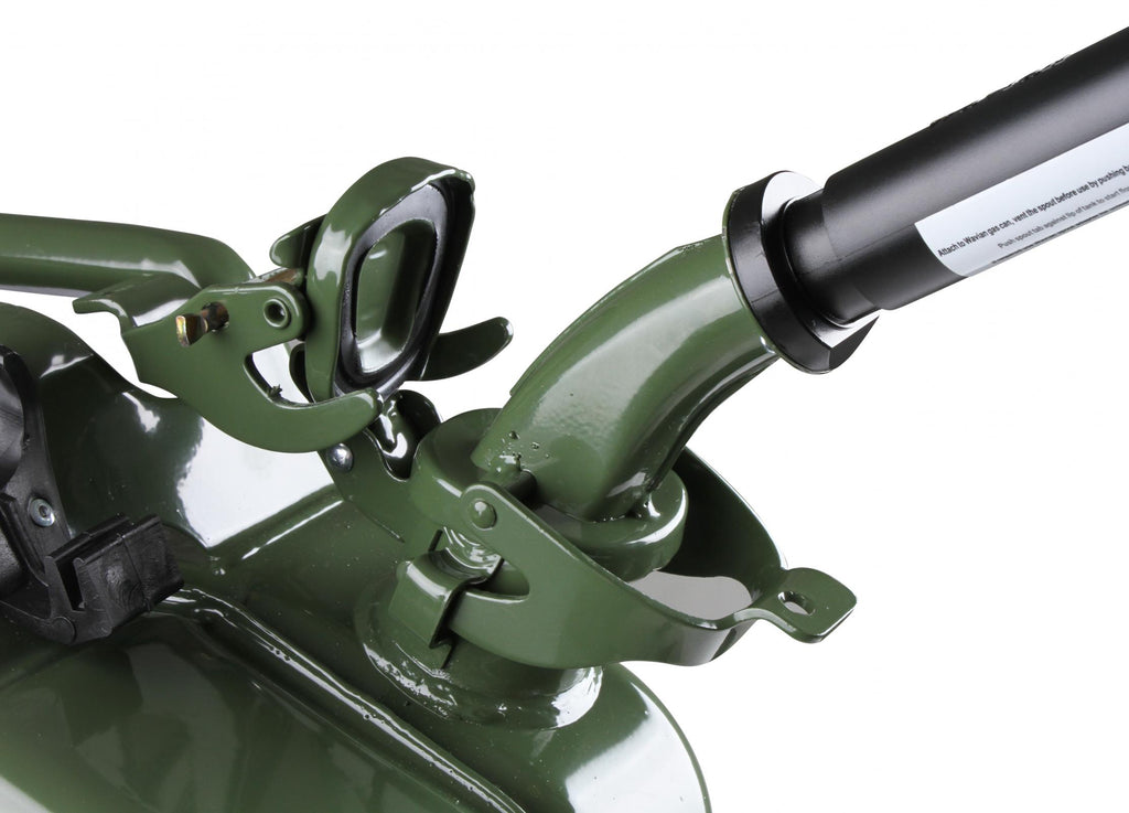 Jerry Can Green 5.3 Gallon 20 Liter Steel w/ Safety Cap and Spout Anvil Offroad