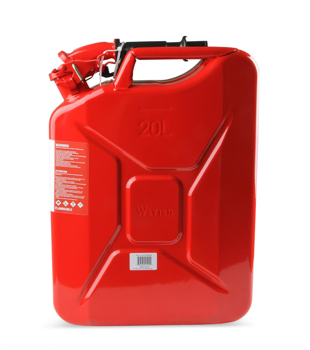 Jerry Can Red 5.3 Gallon 20 Liter Steel w/ Safety Cap and Spout Anvil Offroad