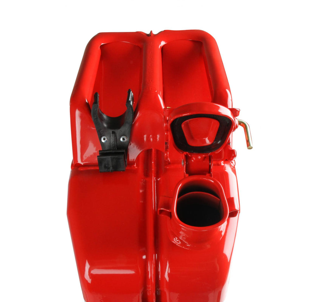 Jerry Can Red 5.3 Gallon 20 Liter Steel w/ Safety Cap and Spout Anvil Offroad
