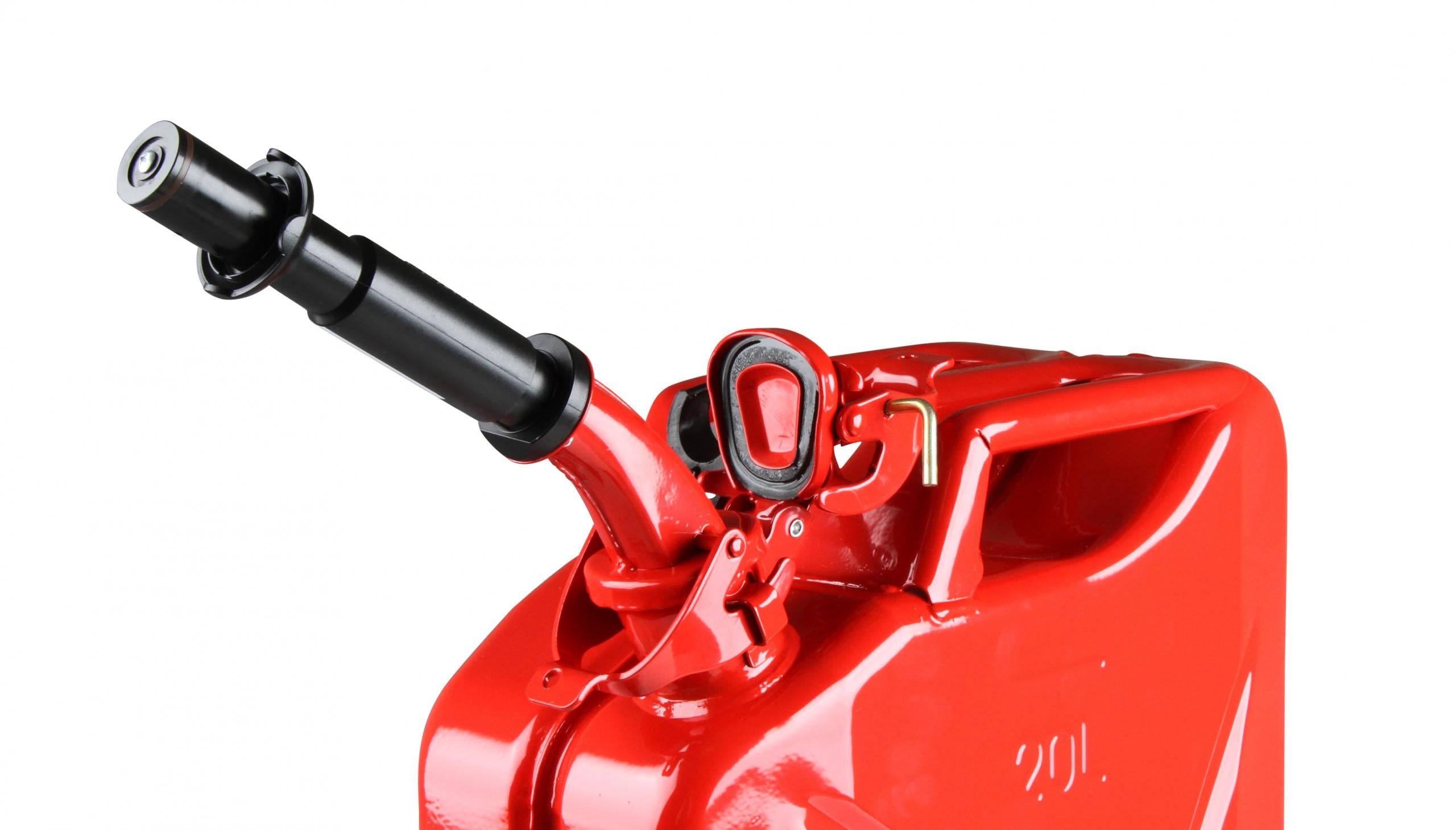 Jerry Can Red 5.3 Gallon 20 Liter Steel w/ Safety Cap and Spout Anvil Offroad