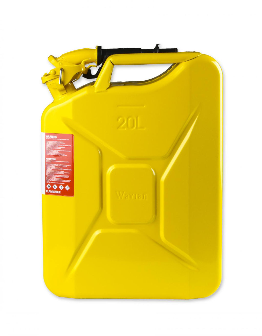 Jerry Can Yellow 5.3 Gallon 20 Liter Steel w/ Safety Cap and Spout Anvil Offroad