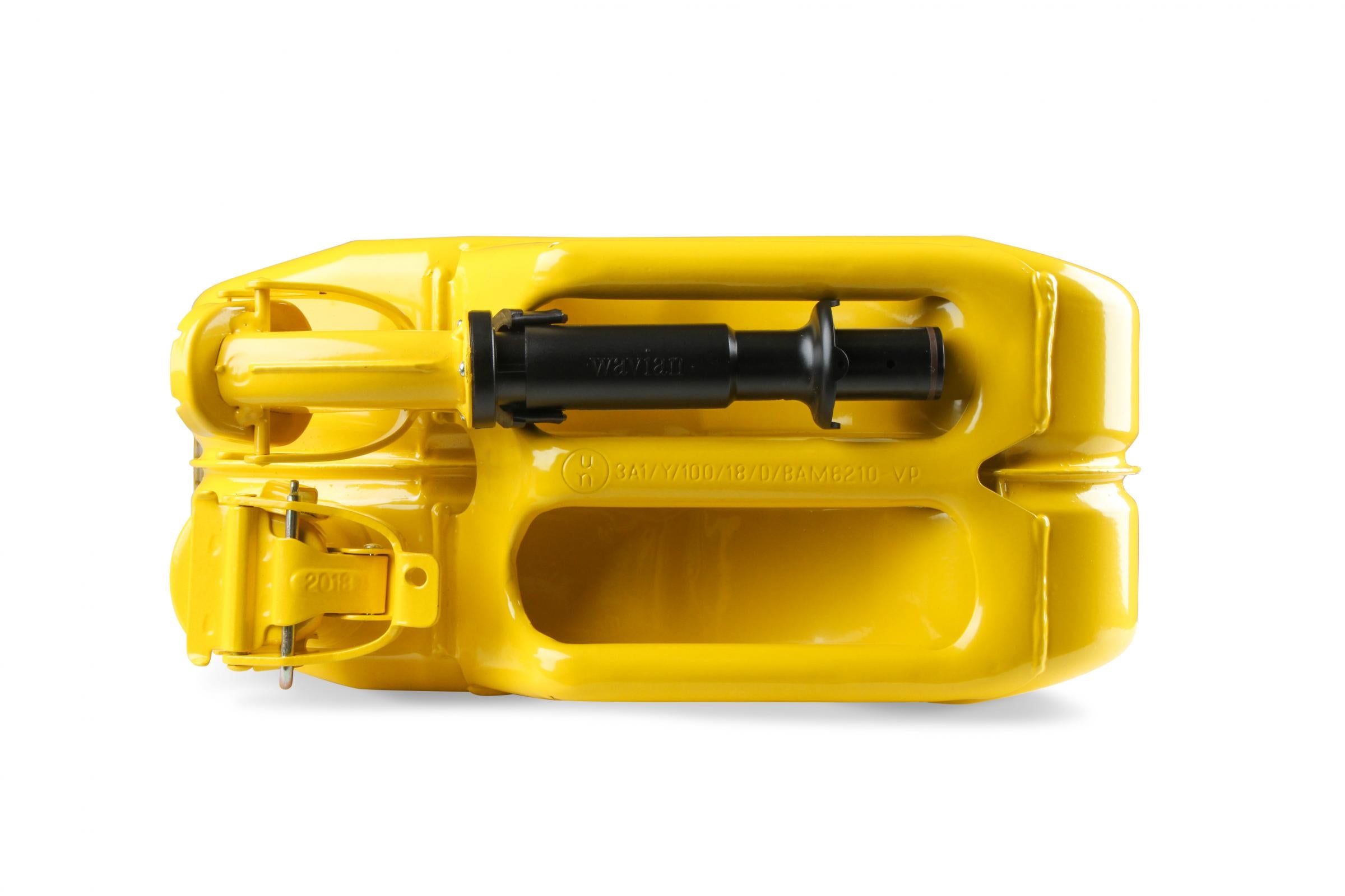 Jerry Can Yellow 5.3 Gallon 20 Liter Steel w/ Safety Cap and Spout Anvil Offroad