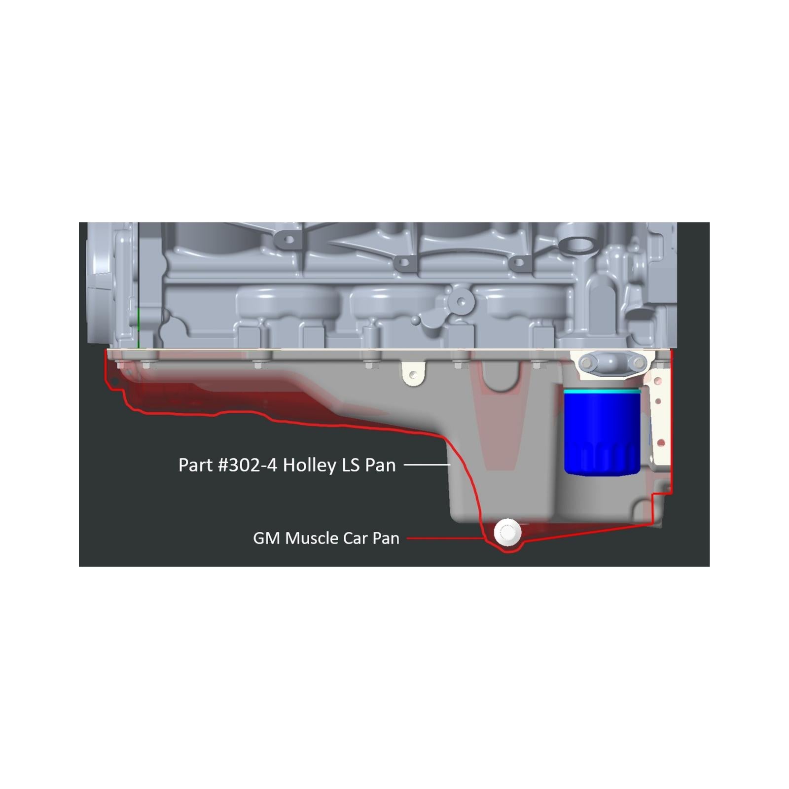 GM LS Swap Oil Pan 4WD / Truck / Off-Road Fits 1973-1987 GM K10 LS Swapped Trucks and Other 4WD LS Swap Projects Holley