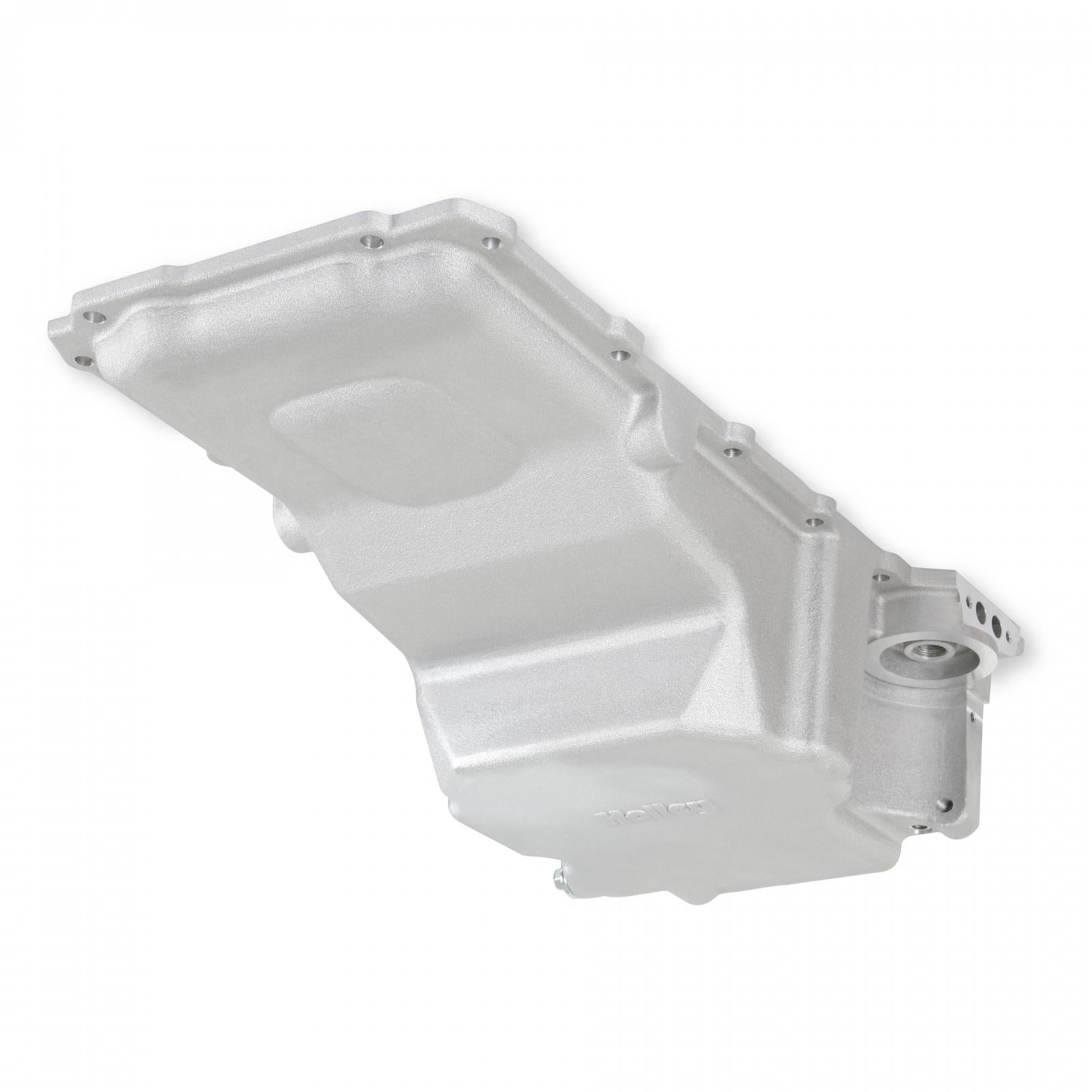 GM LS Swap Oil Pan Most Front Clearance No Drain-Back Holes Fits LS Swapped Vehicles Requiring Even More Clearance Than the 302-1 and 302-2 Same As 302-3 But Without Drain-Back and Plugs Holley