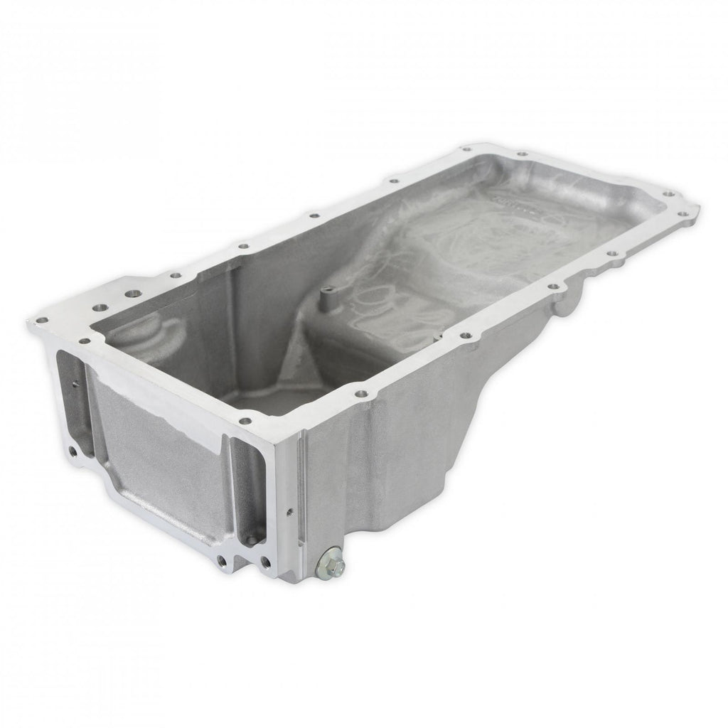 GM LS Swap Oil Pan Most Front Clearance No Drain-Back Holes Fits LS Swapped Vehicles Requiring Even More Clearance Than the 302-1 and 302-2 Same As 302-3 But Without Drain-Back and Plugs Holley