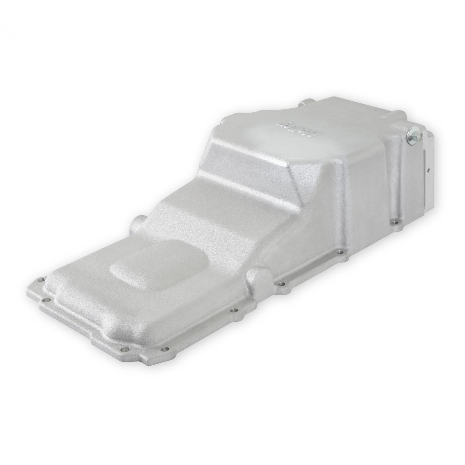 GM LS Swap Oil Pan Most Front Clearance No Drain-Back Holes Fits LS Swapped Vehicles Requiring Even More Clearance Than the 302-1 and 302-2 Same As 302-3 But Without Drain-Back and Plugs Holley