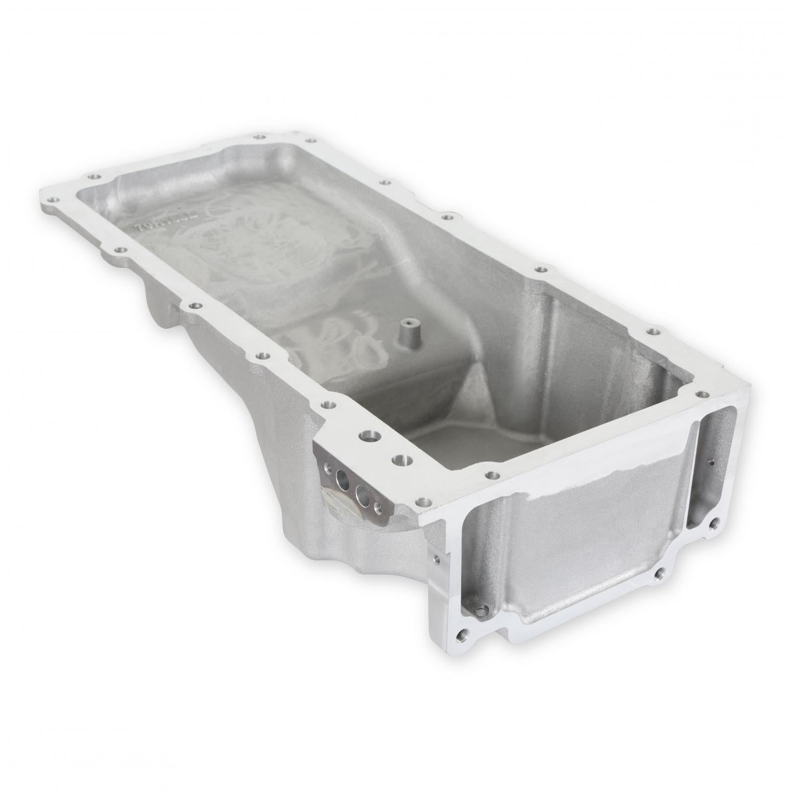 GM LS Swap Oil Pan Most Front Clearance No Drain-Back Holes Fits LS Swapped Vehicles Requiring Even More Clearance Than the 302-1 and 302-2 Same As 302-3 But Without Drain-Back and Plugs Holley