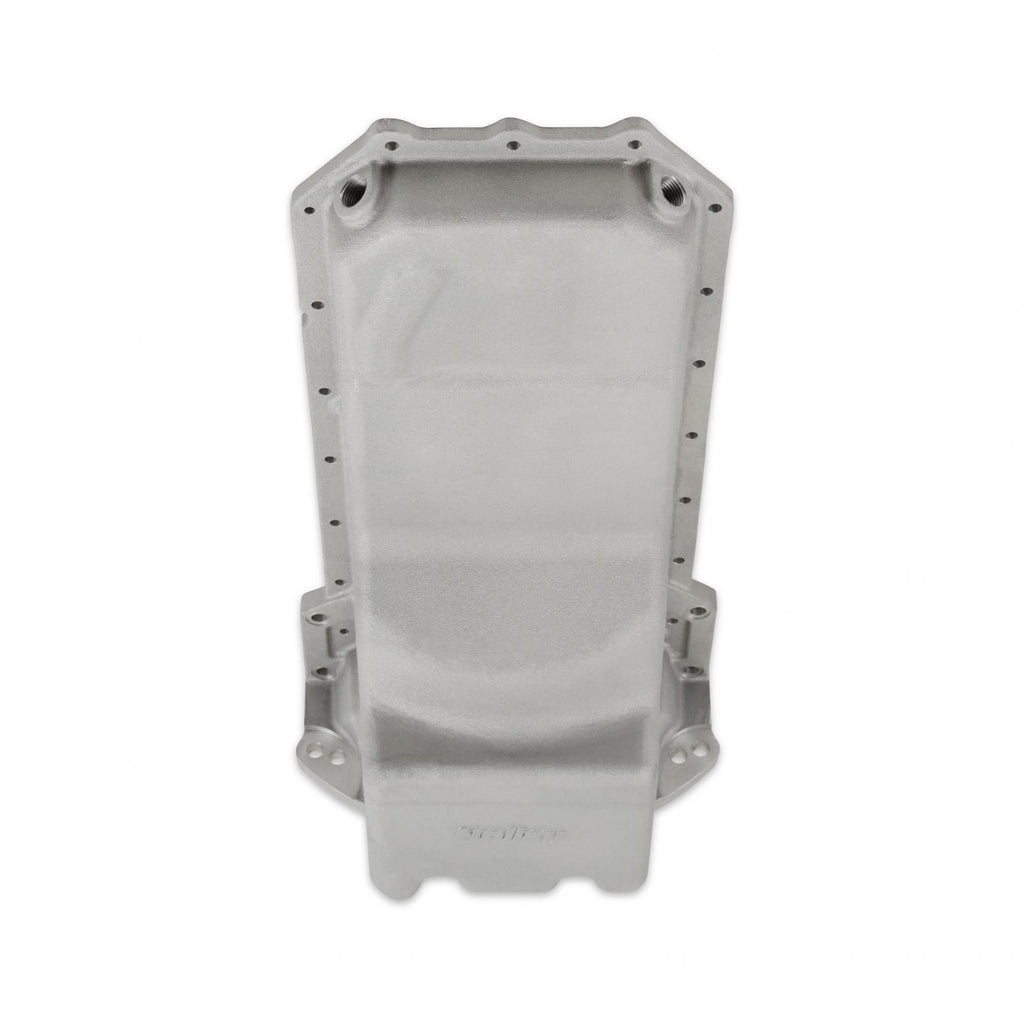 Gen III Hemi Swap Oil Pan Rear-Sump Natural Non-VVT Fits Non-VVT Gen III Hemi Engines 2003-2008 5.7L, 2005-2010 6.1L, 2007-2010 392 Hemi Crate Engines Rear-Sump Design Fits Most Trucks Natural As-Cast Finish Holley