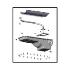 Gen III Hemi Swap Oil Pan Rear-Sump Natural Non-VVT Fits Non-VVT Gen III Hemi Engines 2003-2008 5.7L, 2005-2010 6.1L, 2007-2010 392 Hemi Crate Engines Rear-Sump Design Fits Most Trucks Natural As-Cast Finish Holley