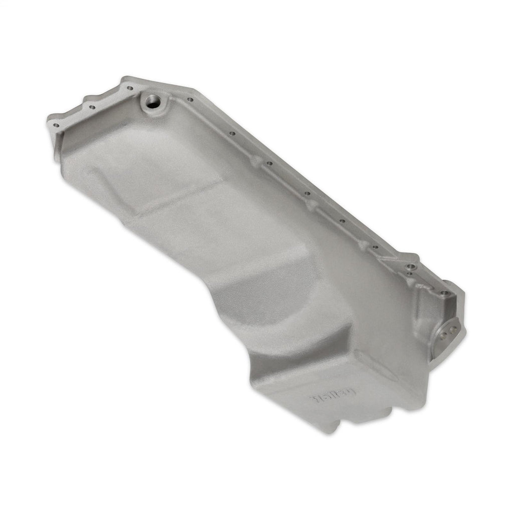 Gen III Hemi Swap Oil Pan Rear-Sump Natural Non-VVT Fits Non-VVT Gen III Hemi Engines 2003-2008 5.7L, 2005-2010 6.1L, 2007-2010 392 Hemi Crate Engines Rear-Sump Design Fits Most Trucks Natural As-Cast Finish Holley