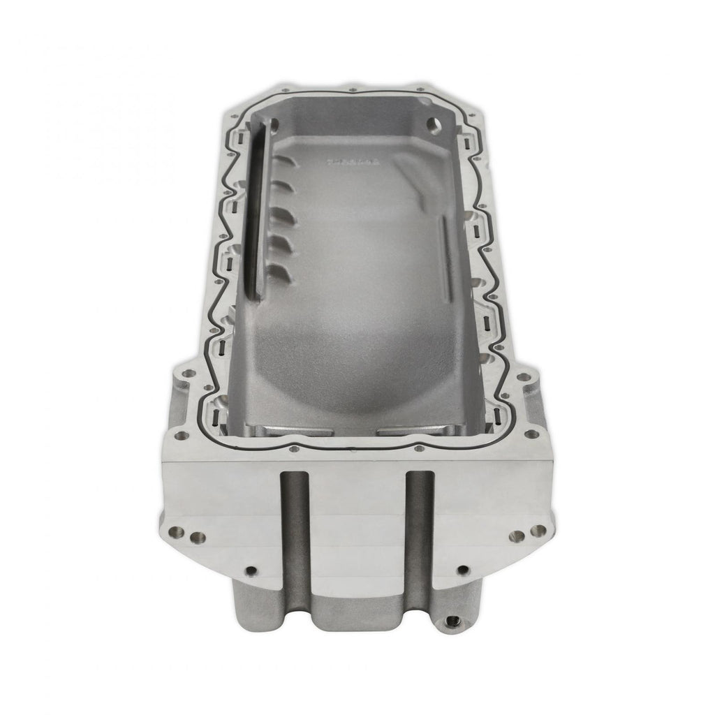Gen III Hemi Swap Oil Pan Rear-Sump Natural Non-VVT Fits Non-VVT Gen III Hemi Engines 2003-2008 5.7L, 2005-2010 6.1L, 2007-2010 392 Hemi Crate Engines Rear-Sump Design Fits Most Trucks Natural As-Cast Finish Holley