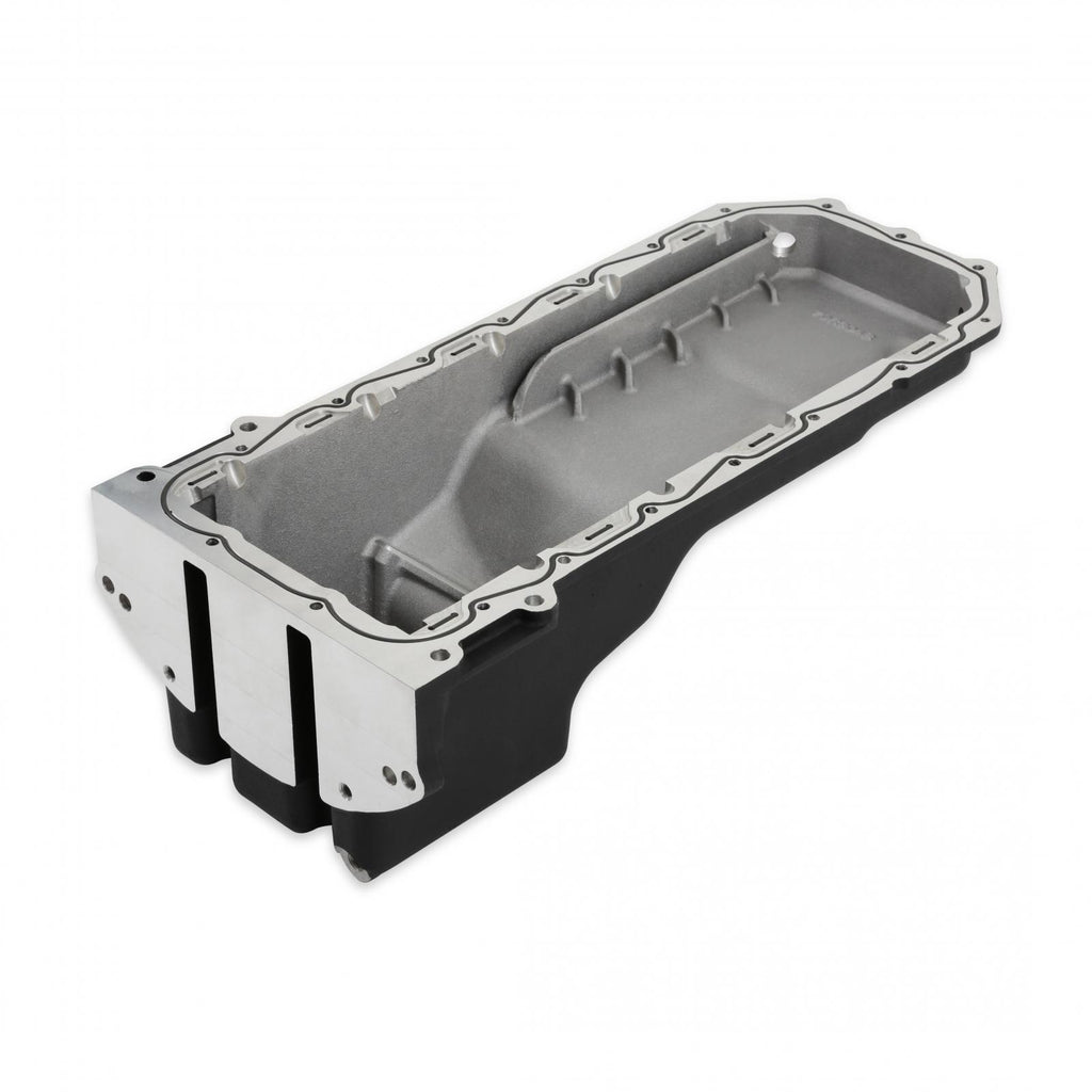 Gen III Hemi Swap Oil Pan Rear-Sump Black VVT Fits VVT Gen III Hemi Engines 2009-up 5.7L & 2011-up 6.4L Engines Rear-Sump Design Fits Most Trucks Black Finish Holley