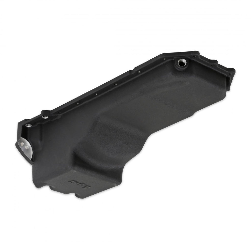 Gen III Hemi Swap Oil Pan Rear-Sump Black VVT Fits VVT Gen III Hemi Engines 2009-up 5.7L & 2011-up 6.4L Engines Rear-Sump Design Fits Most Trucks Black Finish Holley