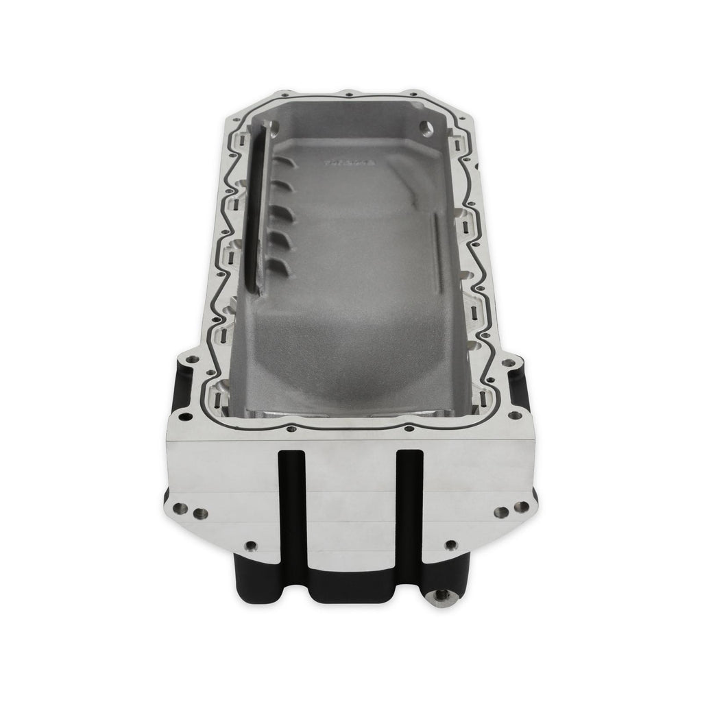 Gen III Hemi Swap Oil Pan Rear-Sump Black VVT Fits VVT Gen III Hemi Engines 2009-up 5.7L & 2011-up 6.4L Engines Rear-Sump Design Fits Most Trucks Black Finish Holley