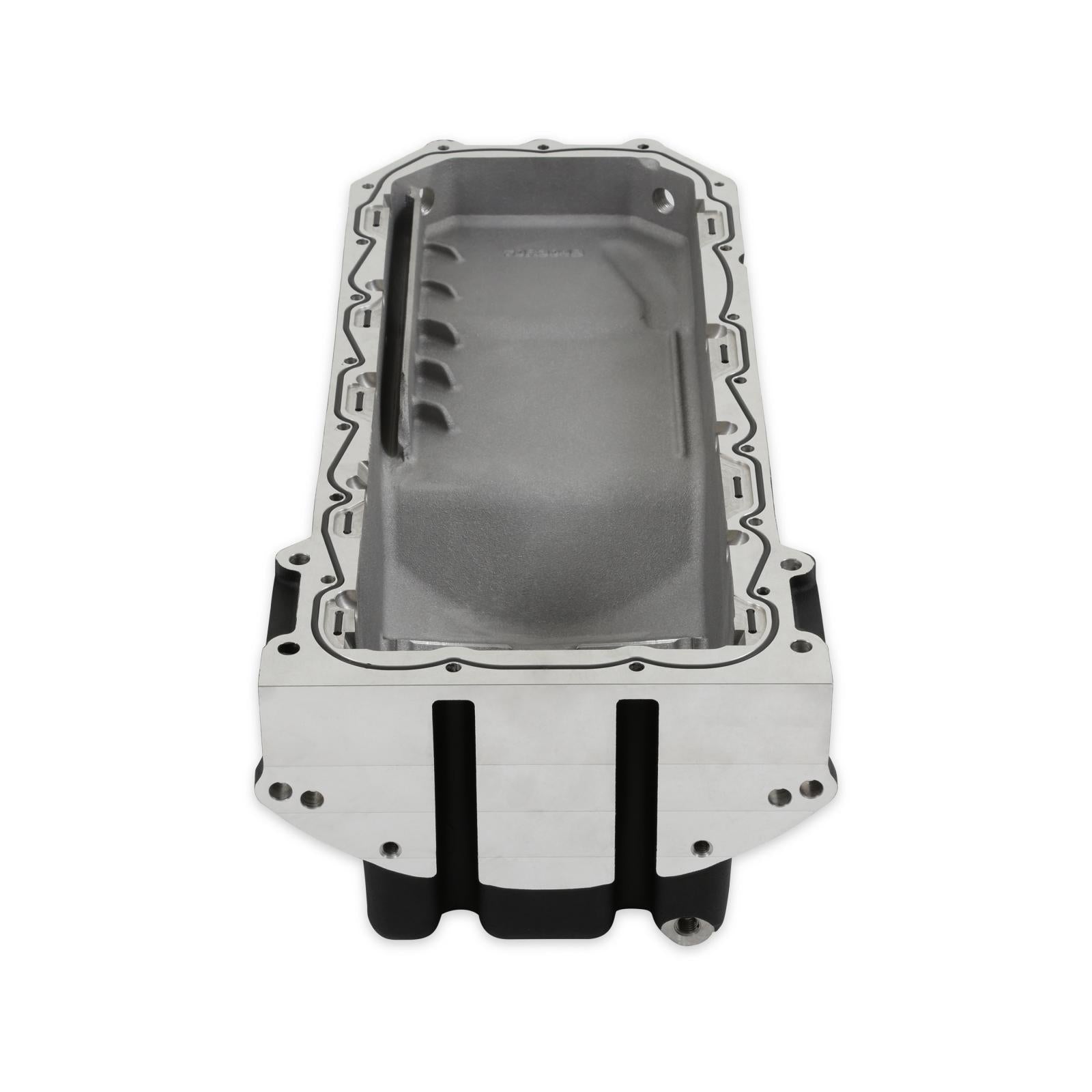Gen III Hemi Swap Oil Pan Rear-Sump Black VVT Fits VVT Gen III Hemi Engines 2009-up 5.7L & 2011-up 6.4L Engines Rear-Sump Design Fits Most Trucks Black Finish Holley