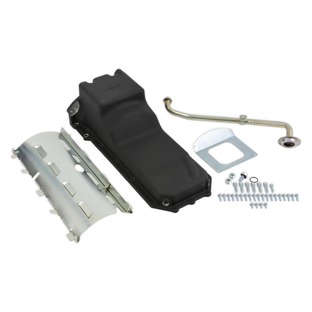 Gen III Hemi Swap Oil Pan Rear-Sump Black VVT Fits VVT Gen III Hemi Engines 2009-up 5.7L & 2011-up 6.4L Engines Rear-Sump Design Fits Most Trucks Black Finish Holley