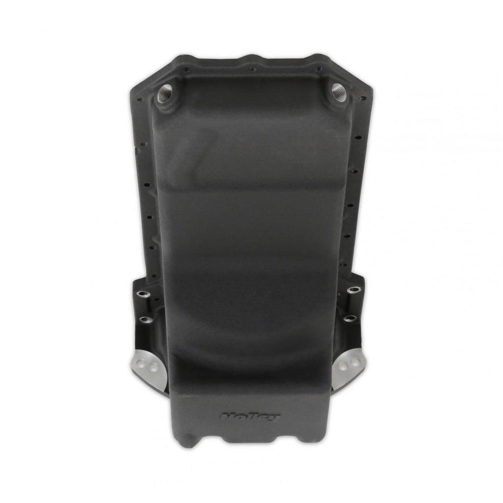 Gen III Hemi Swap Oil Pan Rear-Sump Black VVT Fits VVT Gen III Hemi Engines 2009-up 5.7L & 2011-up 6.4L Engines Rear-Sump Design Fits Most Trucks Black Finish Holley