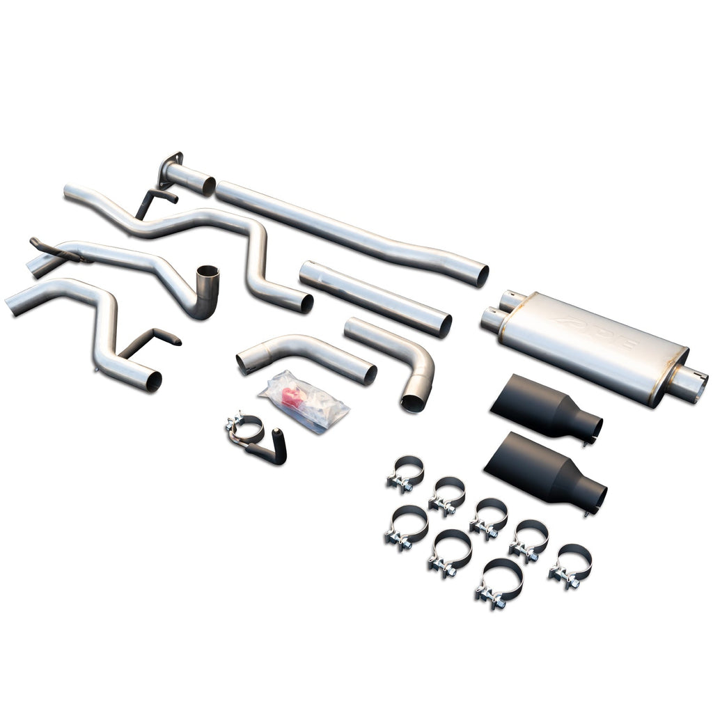 Exhaust Cat Back Ford F150 (2009-2014) Raw Tube Black Tips
