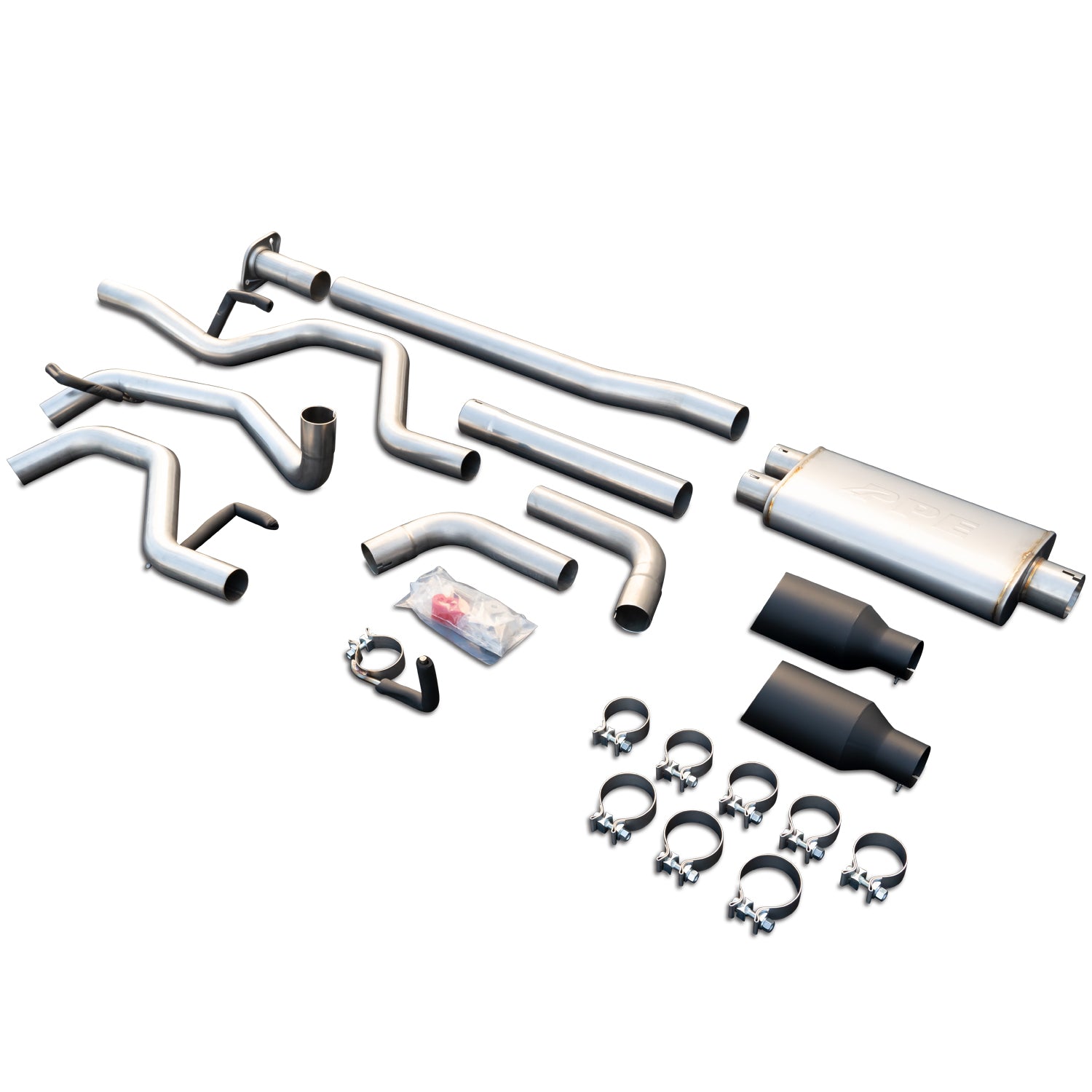 Exhaust Cat Back Ford F150 (2009-2014) Raw Tube Black Tips