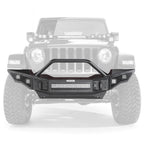 Rockline Front Full Width Bumper W/ Overrider Textured Black 2007-2024 Jeep Wrangler JK/JL 2020-2025 Jeep Gladiator Go Rhino