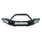 Rockline Front Full Width Bumper W/ Overrider Textured Black 2007-2024 Jeep Wrangler JK/JL 2020-2025 Jeep Gladiator Go Rhino