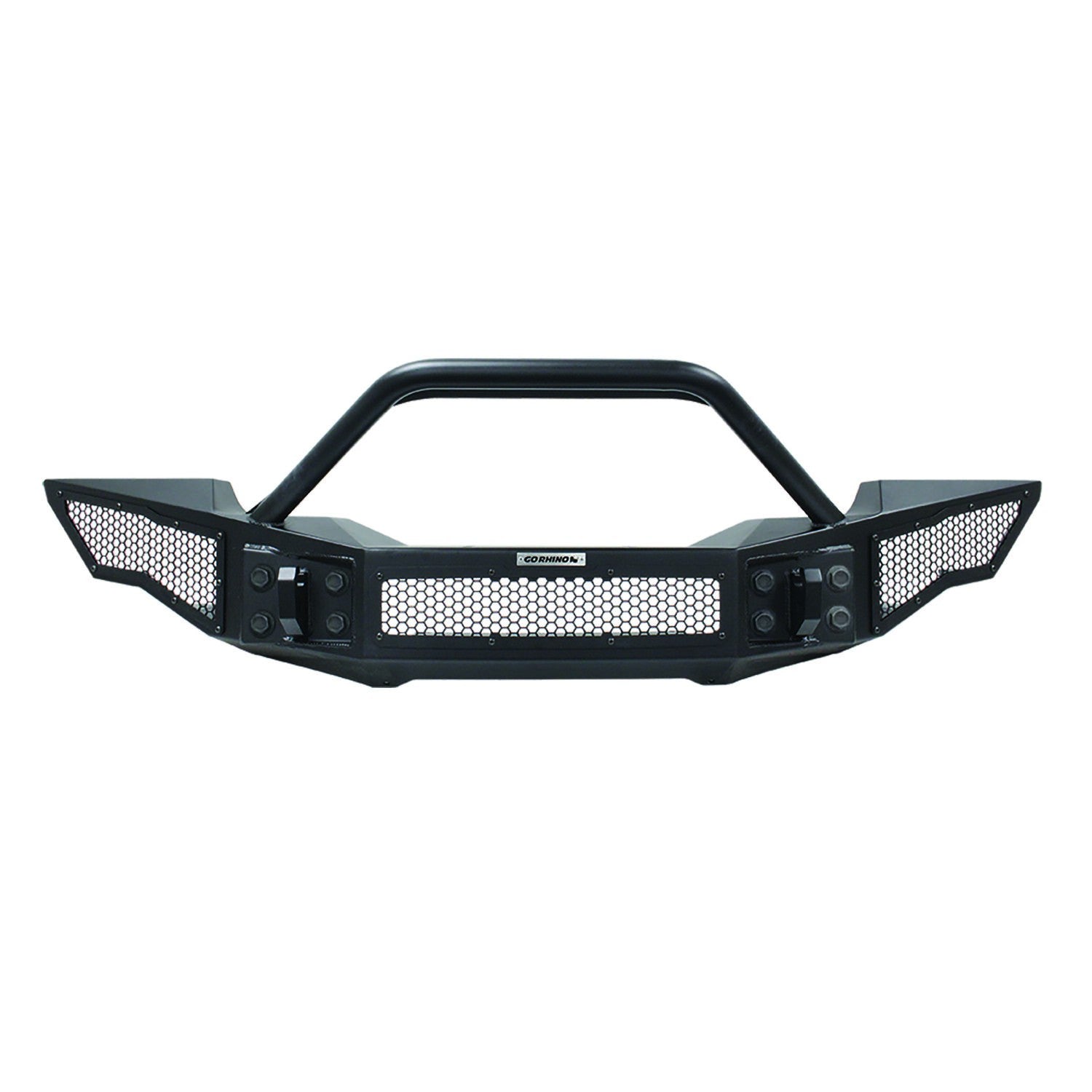 Rockline Front Full Width Bumper W/ Overrider Textured Black 2007-2024 Jeep Wrangler JK/JL 2020-2025 Jeep Gladiator Go Rhino