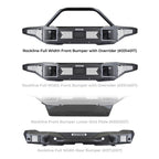 Rockline Winch Ready Front Full Width Bumper With Overrider For Ford Bronco Textured Black 2021-2026 Ford Bronco Go Rhino