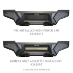 Element Frt Bumper W/Power Actuated Light Bar Mount TextBlack 2024-2026 Toyota Tacoma Go Rhino