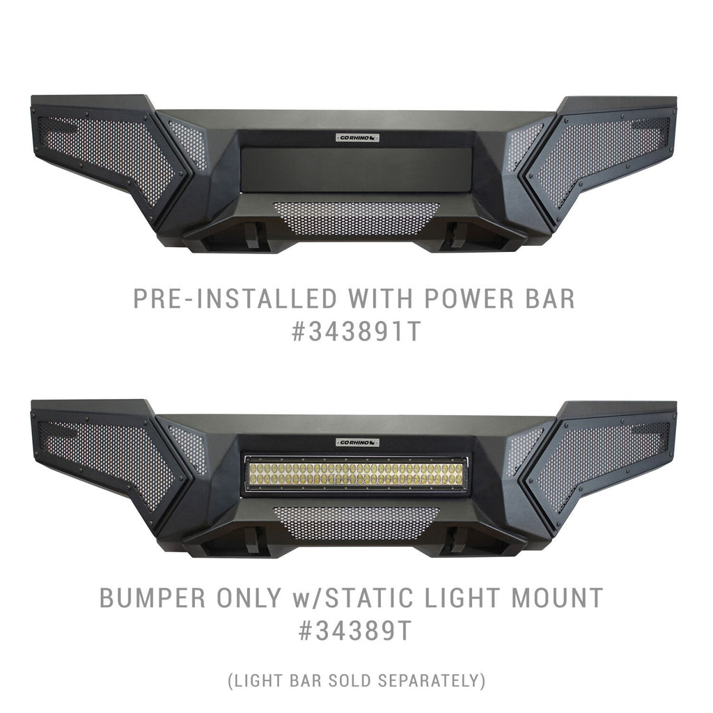 Element Front Bumper with Fixed Light Bar Mount Textured Black 2024-2026 Toyota Tacoma Go Rhino