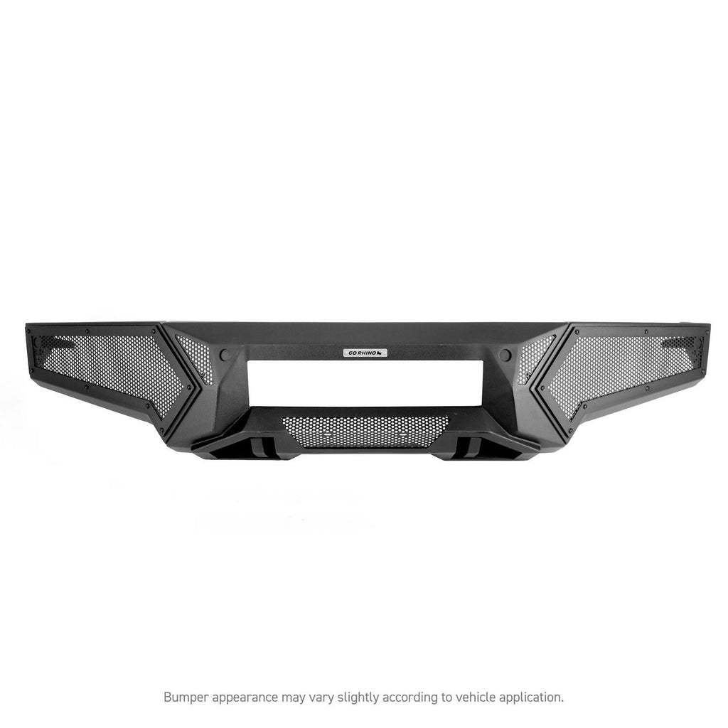 Element Front Bumper with Fixed Light Bar Mount Textured Black 2021-2023 Ford F-150 Go Rhino
