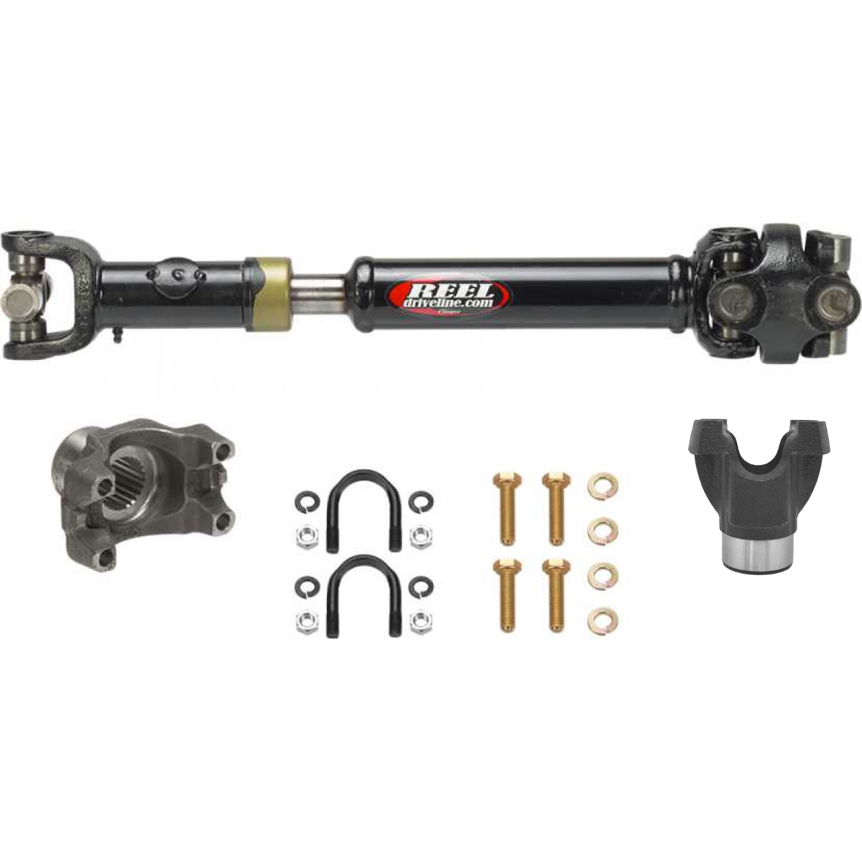 Jeep JL Rear Driveshaft 2018-Up Jeep Wrangler JL Rubicon 2.0L Turbo 241 Roctrac T/C Heavy Duty 1350 Double Cardan Rear Driveshaft with Double Cardan Joint, 2 Door Automatic Transmission Reel Driveline