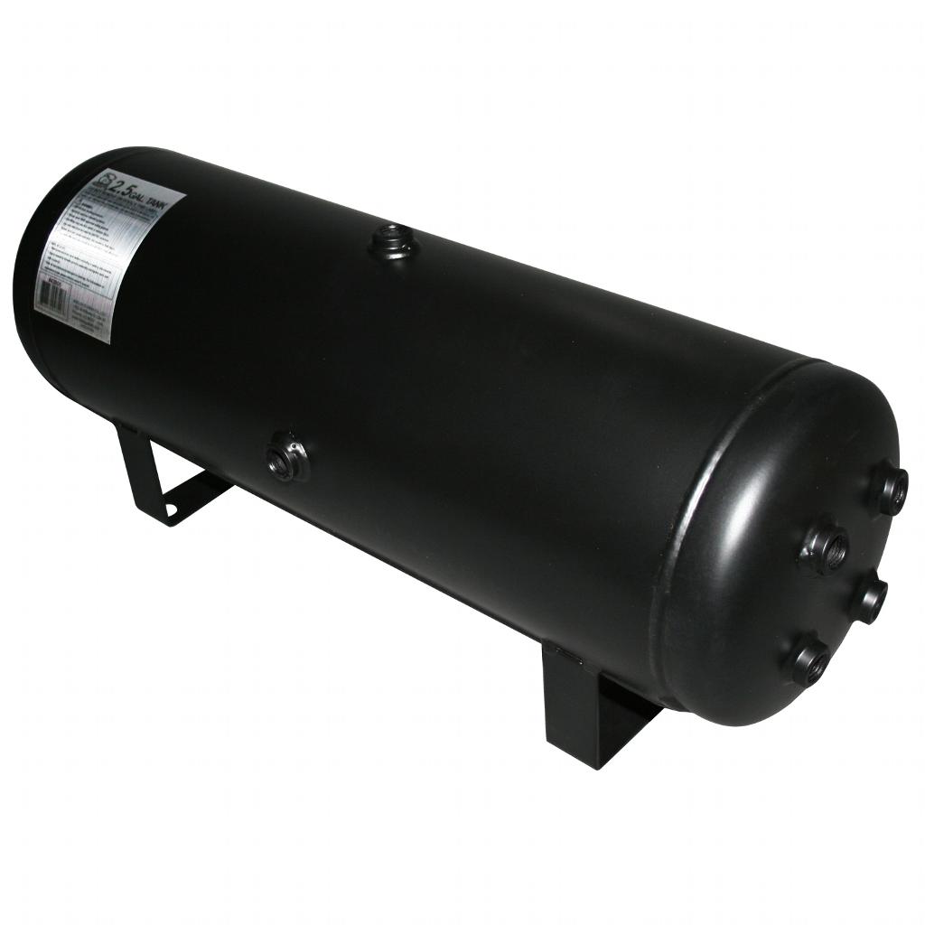 On Board Air Kit 145Psi 1.8Cfm 2.5 Gallon Air Tank In-Cab Gauge And Switch Bulldog Winch