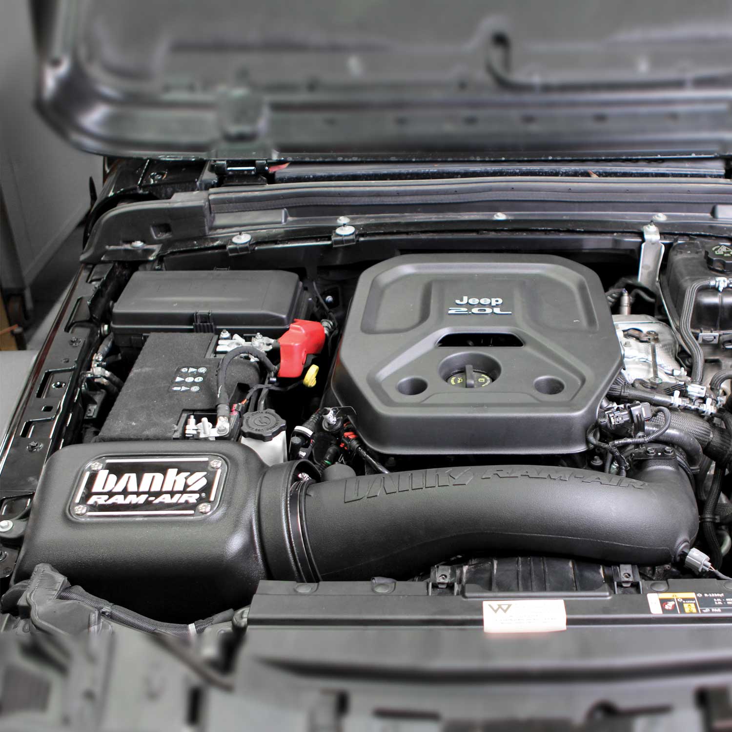 Banks Ram-Air Big-Ass Dry Filter Cold Air Intake System for 18-23 Jeep Wrangler JL 2.0L Turbo