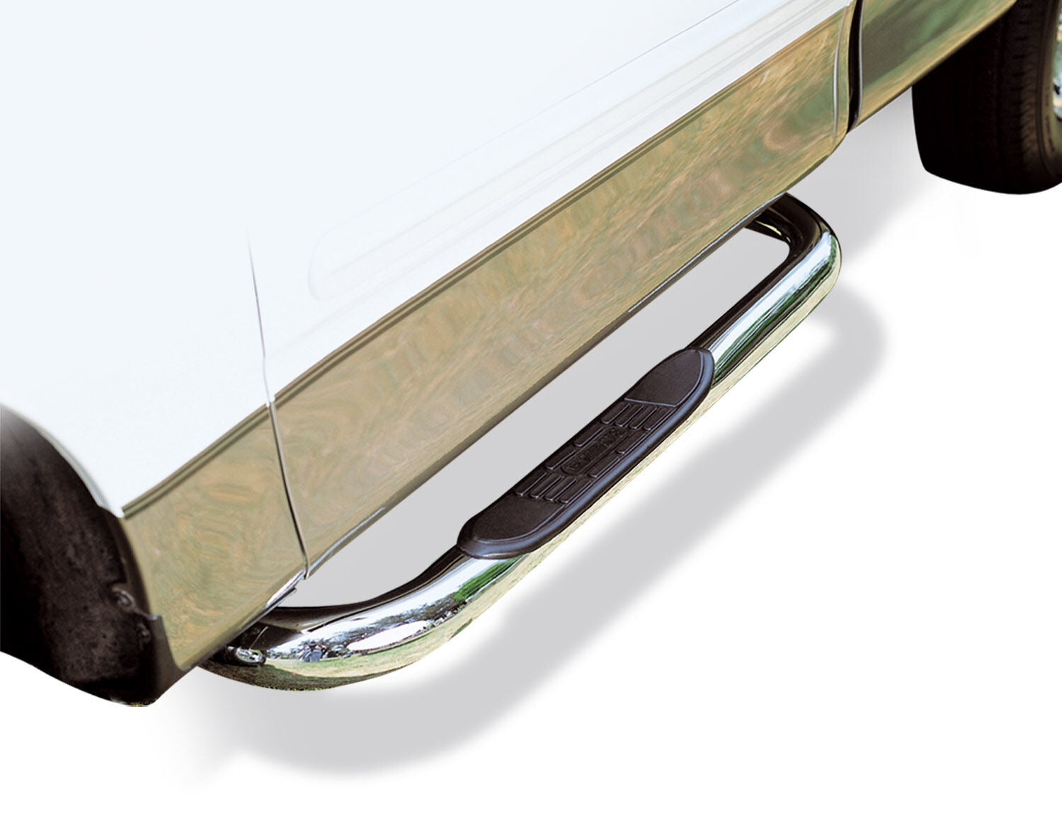 4000 Series SideSteps With Mounting Bracket Kit Chrome 2002-2004 Nissan Frontier Go Rhino