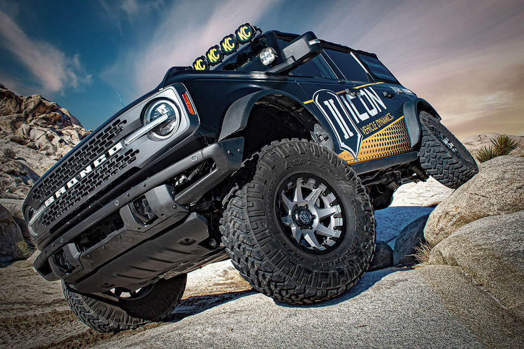 2021-2023 Ford Bronco Rear 1.25-3 Inch Lift V.S. 2.5 Series Coilover Kit Internal Reservoir Icon Vehicle Dynamics