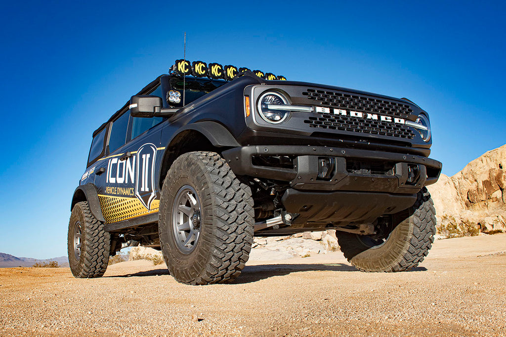 2021-2023 Ford Bronco Rear 1.25-3 Inch Lift V.S. 2.5 Series Coilover Kit Remote Reservoir Heavy Rate Spring Icon Vehicle Dynamics