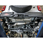 AFE 21-Up Bronco Axle-Back Exhaust System High-Clearance For Use With Bronco Rear Antirock Sway Bar System RockJock 4x4
