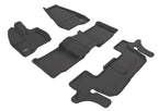 3D MAXpider 2011-2014 Ford Explorer Kagu 1st & 2nd & 3rd Row Floormats - Black