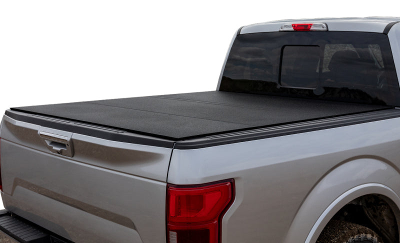 Access 2022+ Nissan Frontier 6ft Bed LOMAX Tri-Fold Hard Cover - Black Urethane