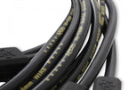 Spark Plug Wire Set- 8MM Super Stock Custom Black Wire Custom Spark Plug Wire Set 500 Ohms/Ft Sprial Core Sbc 1987-1995 V8 ACCEL