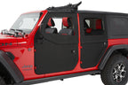 Full Fabric Doors Jeep '20-26 Gladiator '18-26 Wrangler JL Rear Black Twill Bestop