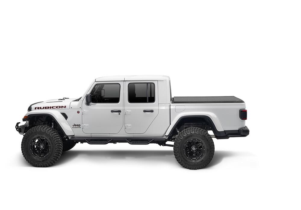 Lo Pro Tonneau Cover Black 2020-2025 Jeep Gladiator with or without Trail Rail System Truxedo