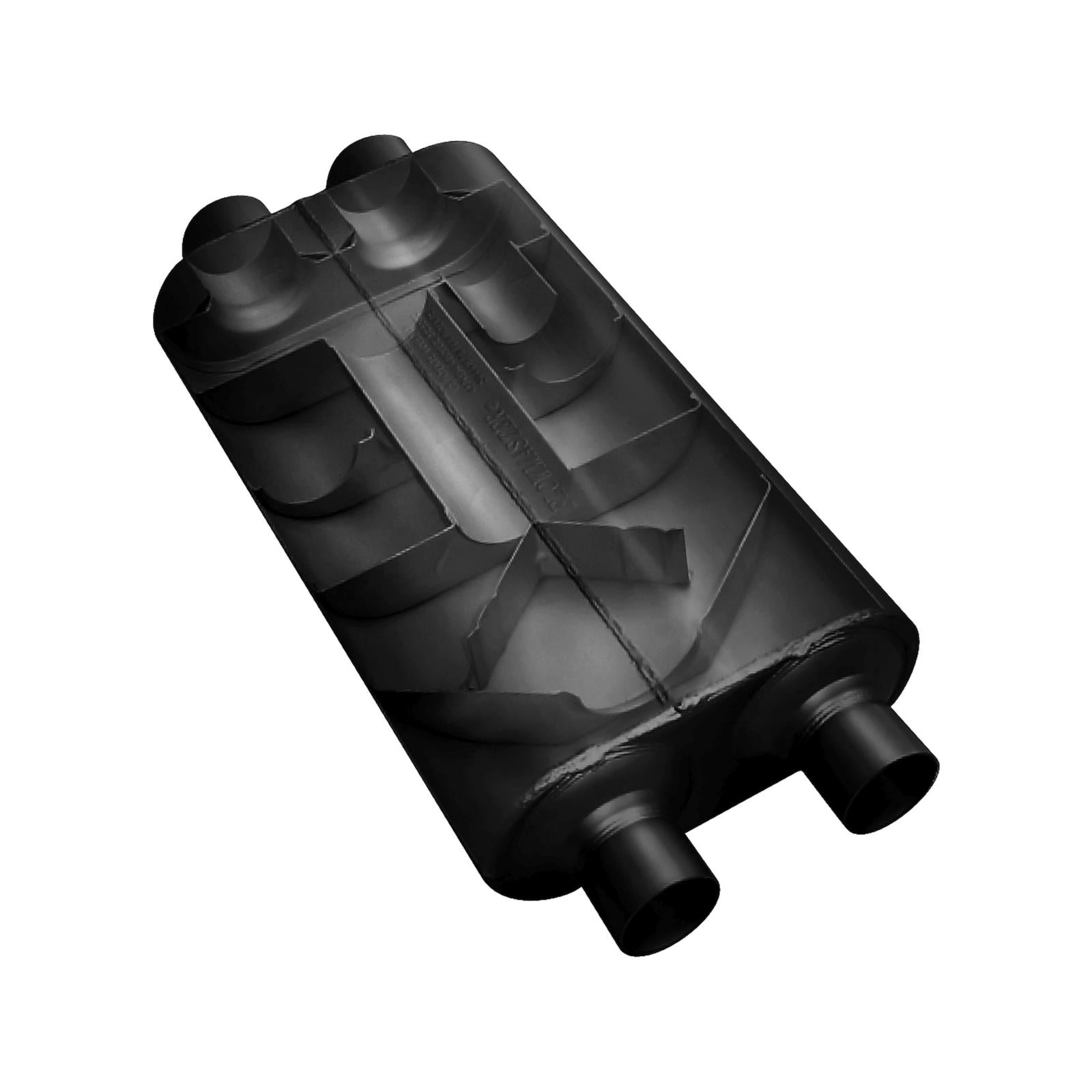 50 Series Big Block Chambered Muffler 50 Big Block 3.00 Dual In 3.50 Offset Out Mild Sound Flowmaster